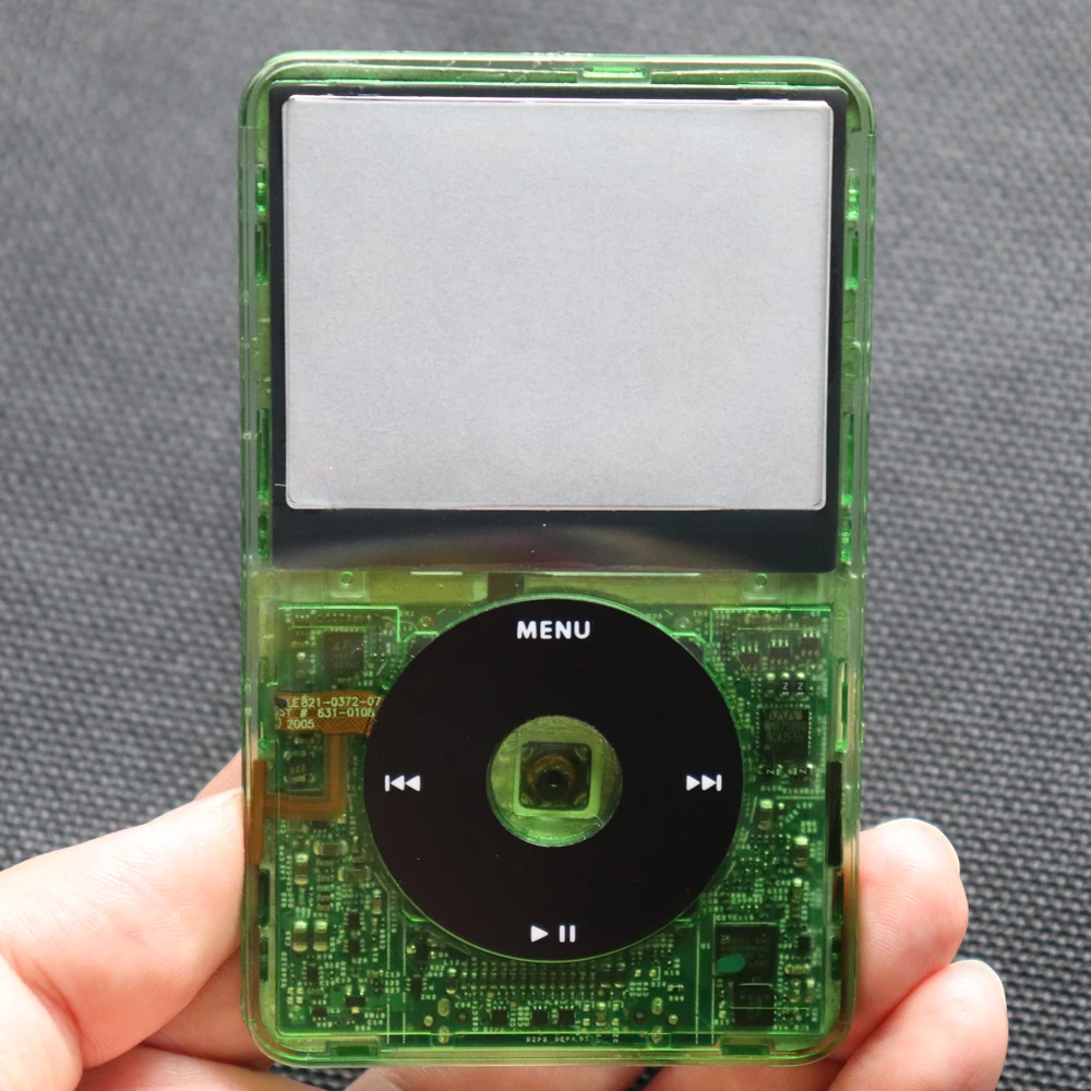 Transparente Frontplatte mit Mittelknopf für iPod Video 5. Generation 30GB 60GB 5.5. Generation 30GB 80GB Kunststoffgehäuse – Detail 7
