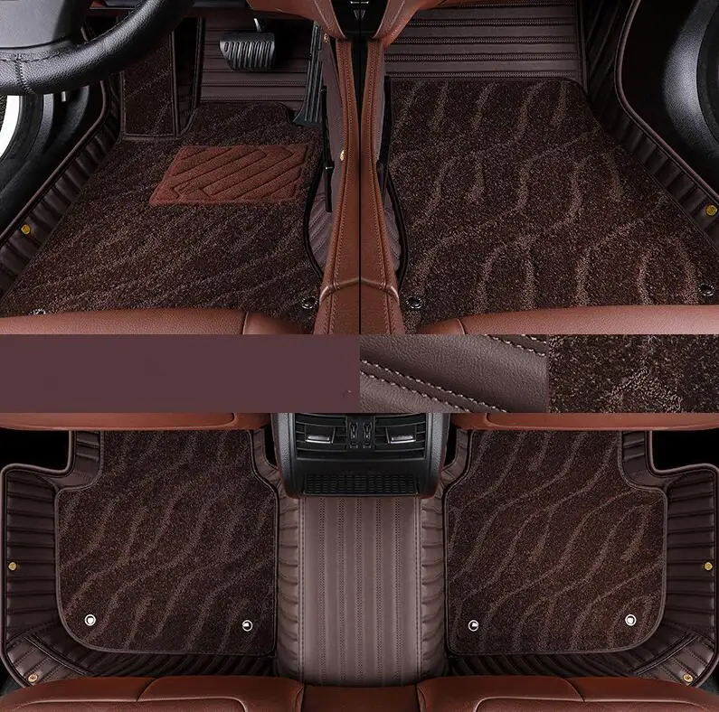 

Custom special car floor mats for Jeep Wrangler JK 4 door 2017-2010 durable waterproof double layers carpets for Wrangler 2013