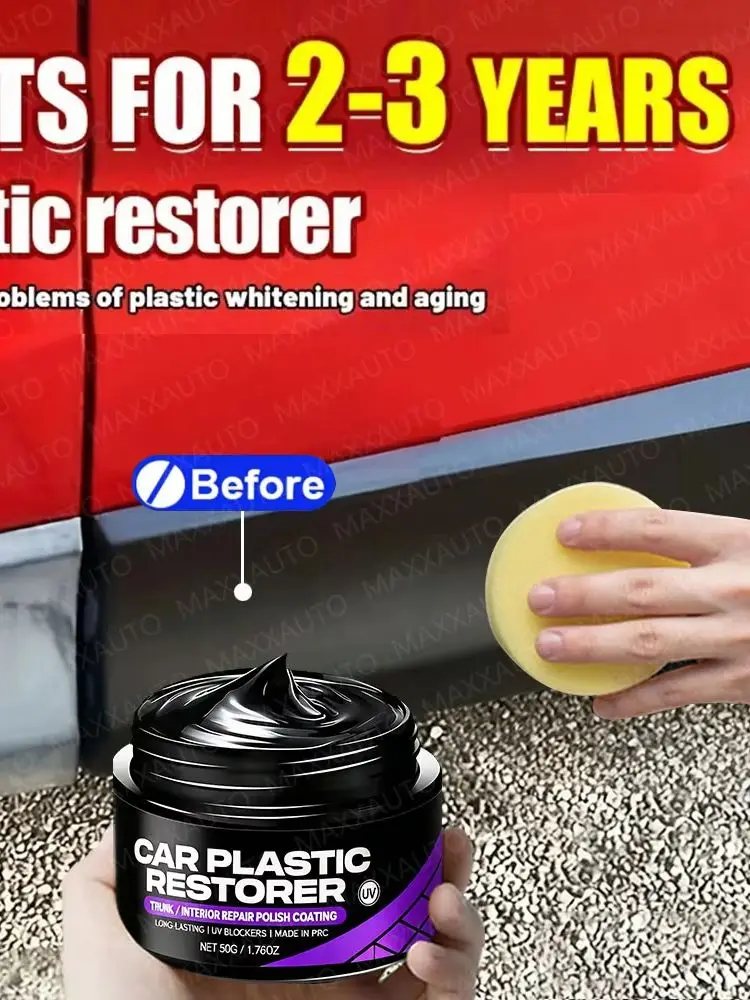 Auto Plastic Restorer Back To Black Gloss Auto Interieur Leder & Paneel Verzorgingswax Coating Agent Auto Polish en Reparatie Coating - afbeelding 2