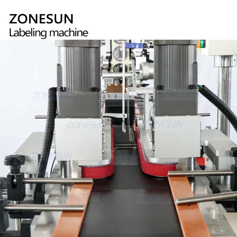 ZONESUN ZS-TB113B التلقائي مستحضرات التجميل ضغط صندوق البودرة زجاجة وضع العلامات سطح مسطح العلوي أسفل آلة وضع العلامات أداة وضع العلامات