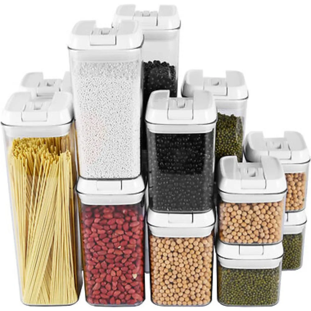 

14-упаковка кухонных пластиковых пищевых контейнеров с герметичными крышками и морозильной камерой