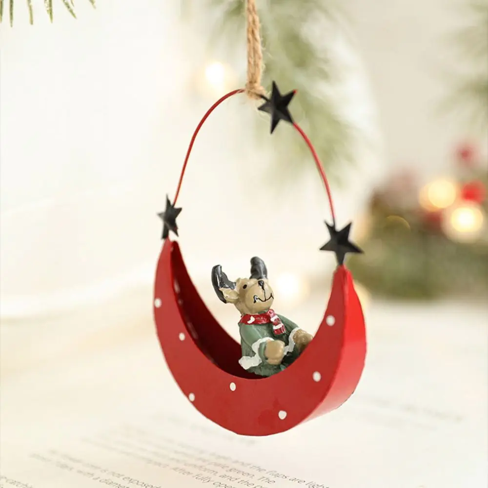 Hangging عيد الميلاد سانتا قلادة لوازم الحفلات ثلج عيد الميلاد زخرفة الحديد التصوير الدعائم زينة شجرة عيد الميلاد #5