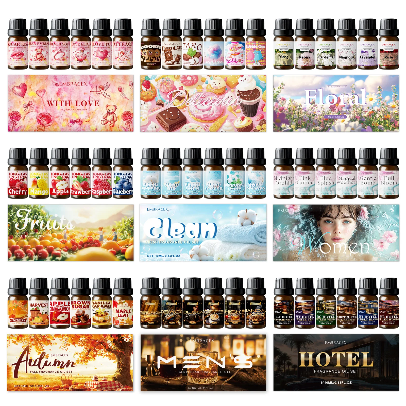 Candle Making And Perfume - EMBRACEX 10ml X 6 Original Imported