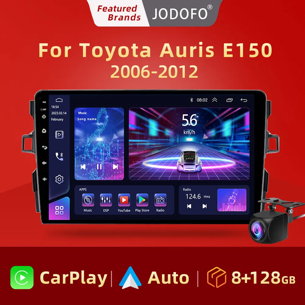 Jodofo 2Din Android 11.0 Car Radio For Toyota Auris E150 2006 - 2012 4G GPS Navigation Carplay Audio Stereo Multimedia Autoradio