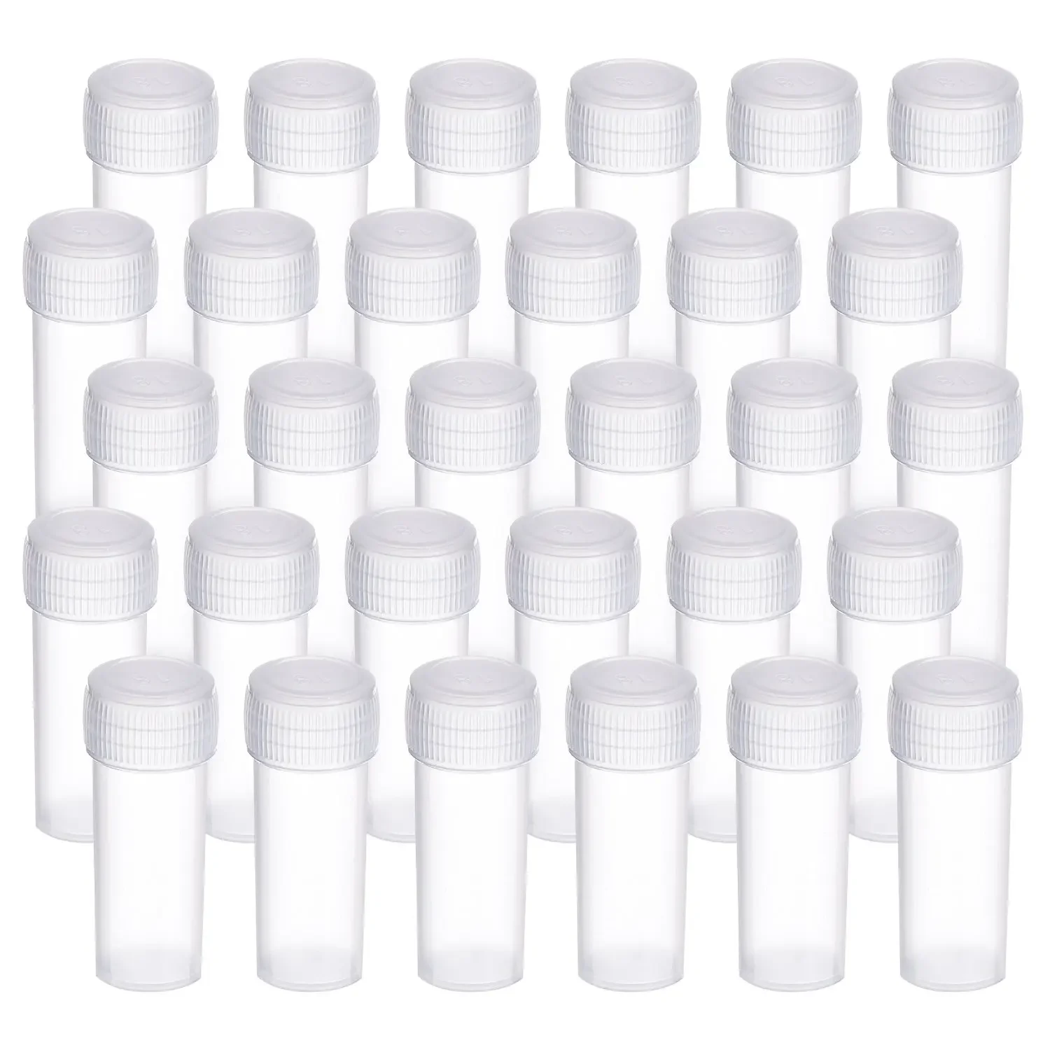 

500Pcs/lot 5ml Plastic Sample Bottles Mini Clear Storage Vials Case Pill Capsule Storage Containers Jars Test Tube Pot For Lid