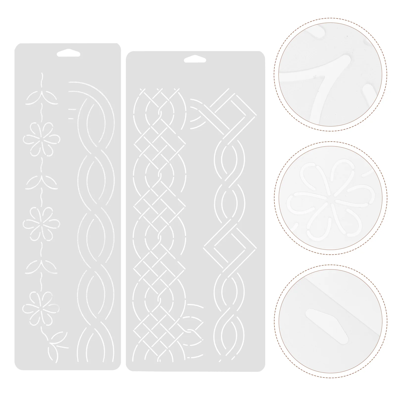 

2Pcs Quilting Template Plastic DIY Patchwork Sewing Tool Easy Fabric Cutting Embroidery Supplies Quilting Template