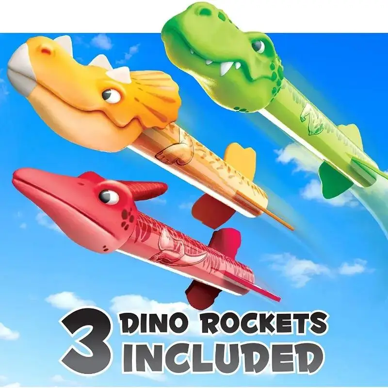 Lanceur de fusées dinosaure volant, jeu interactif familial en plein air pour enfants, jouet parent-enfant, cadeau d'anniversaire pour garçons et filles
