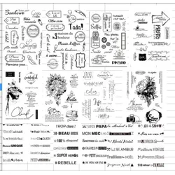 French words Transparent Clear Stamps for DIY Scrapbooking/Card Making Fun Decoration Supplies  A0062