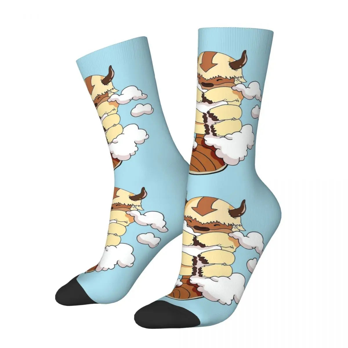 Appa With Clouds, Avatar The Last Airbender Socks Harajuku High Quality Stockings All Season Long Socks Unisex Christmas Gifts