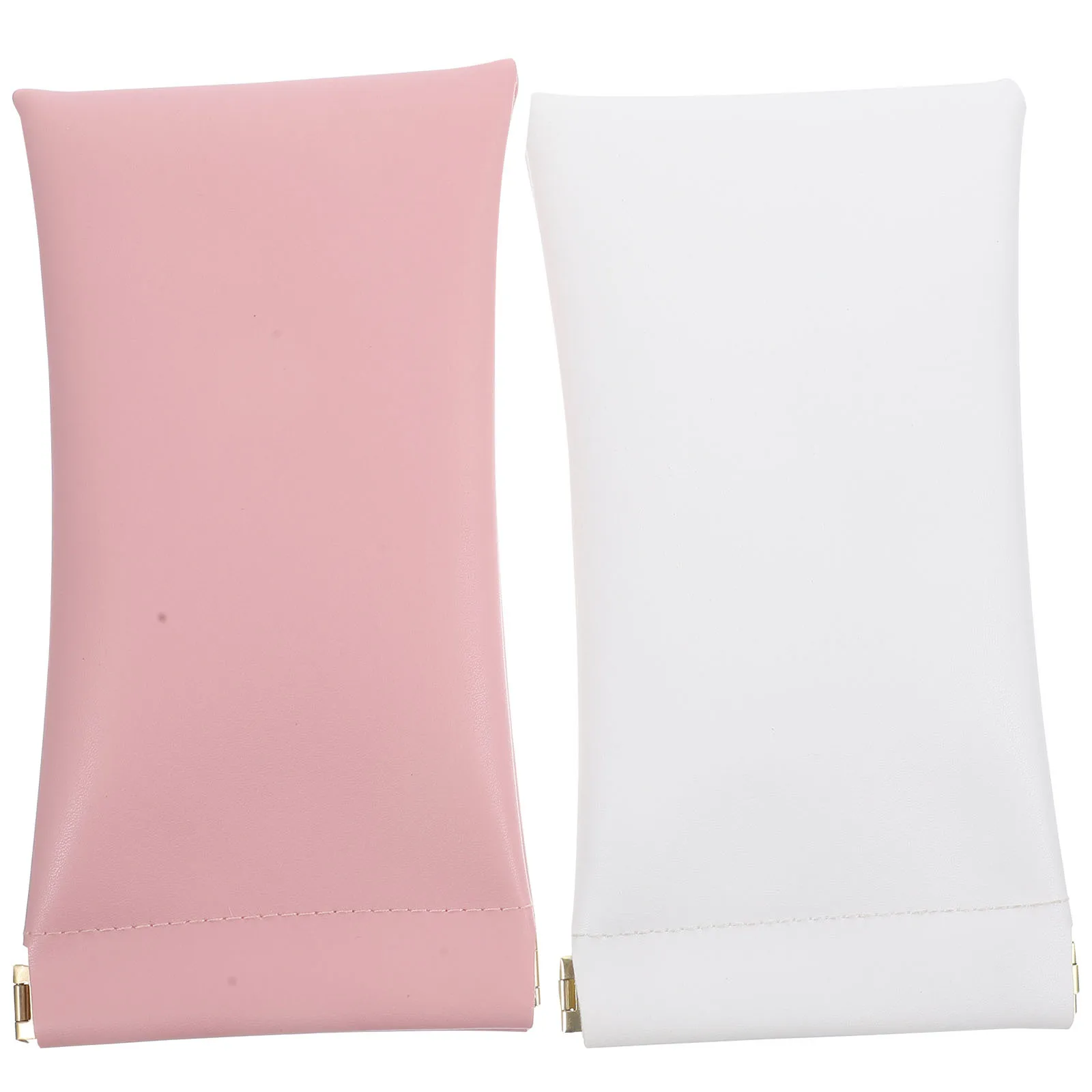 

2pcs Glasses Storage Bag Auto-Closing Spring Loaded For Sunglasses Eyeglasses Pu Pouch Case Holder Sleeve