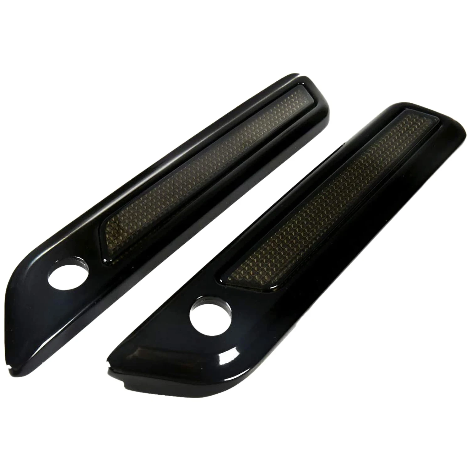 

Black Saddlebag Outer Lid Hinge Latch Covers for Touring Electra Road Street Glide