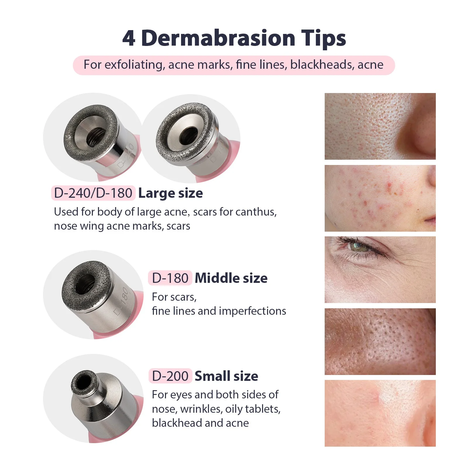 Diamond Microdermabrasion Machine Pore Vacuum Blackhead Removal for Skin Toning Skin Rejuvenation Facial Treatment Device