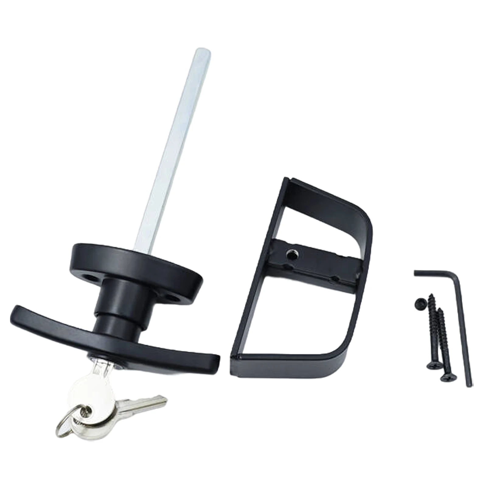 Shed Coop Storage Door T-Lock Set Heavy-Duty Zinc Alloy Latch With Adjustable Stem AdjustableStem MS333 4.5 inches