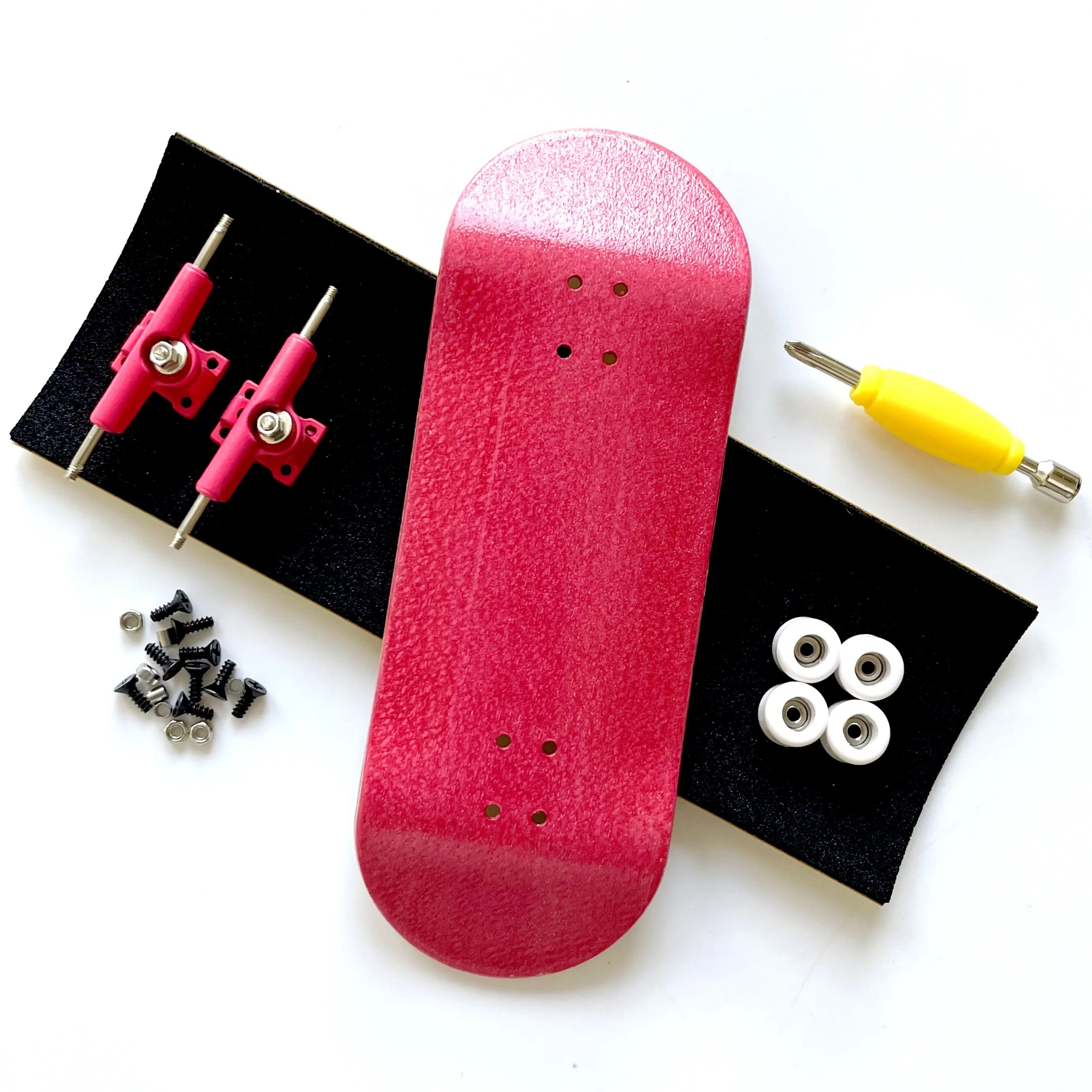 Fingerboard ajustado com duplo eixo caminhões rolamento rodas, 34mm