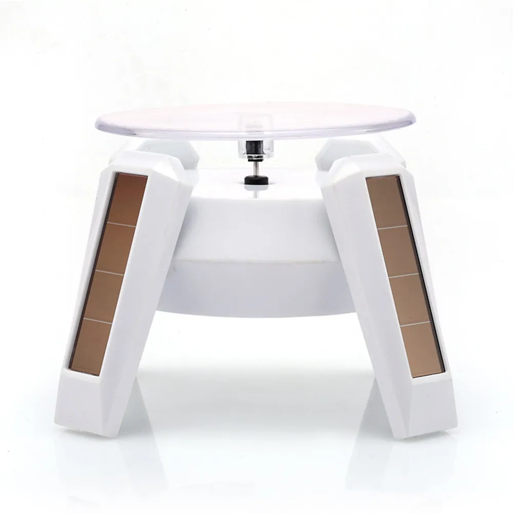 

Вращающаяся подставка для демонстрации ювелирных изделий и часов на солнечной энергии, компактная электрическая подставка из АБС-пластика для небольших устройств