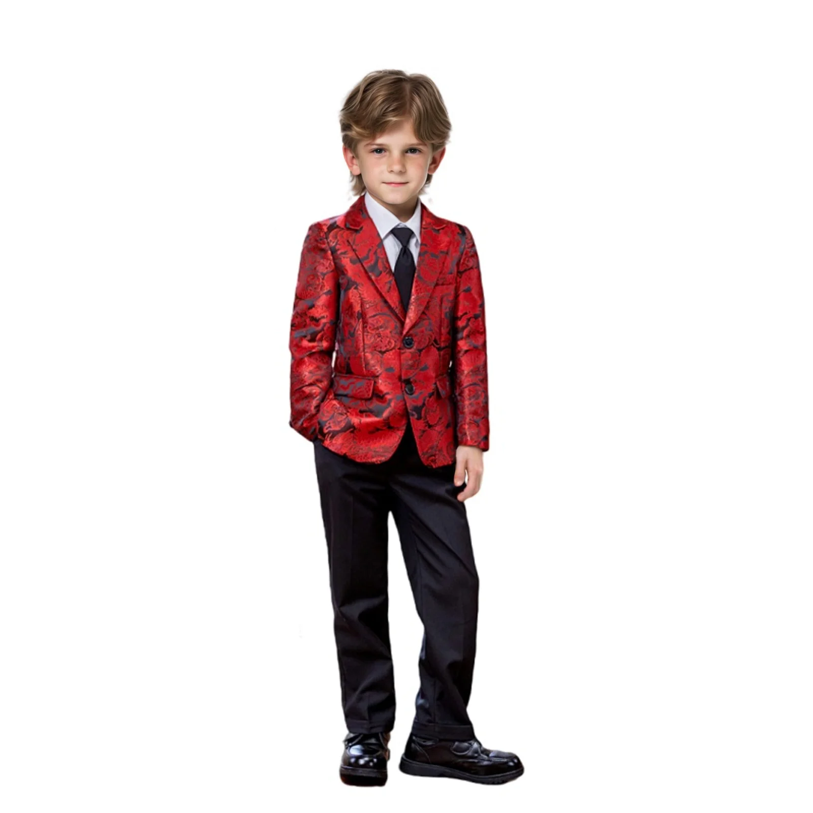 

Джентльменский красный деловой костюм для мальчиков на свадьбу, день рождения, школьный костюм для фортепиано, хору, костюм для выступлений