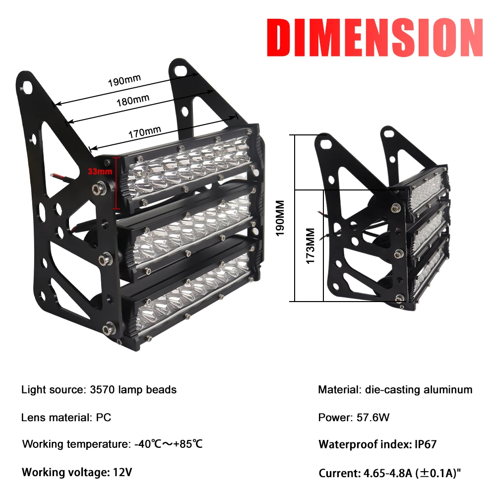 

IP67 Motorcycle LED Headlight Bulb: 12V 57.6W 6000K with 3570 CSP Chips and Durable Die-cast Aluminum Alloy Housing