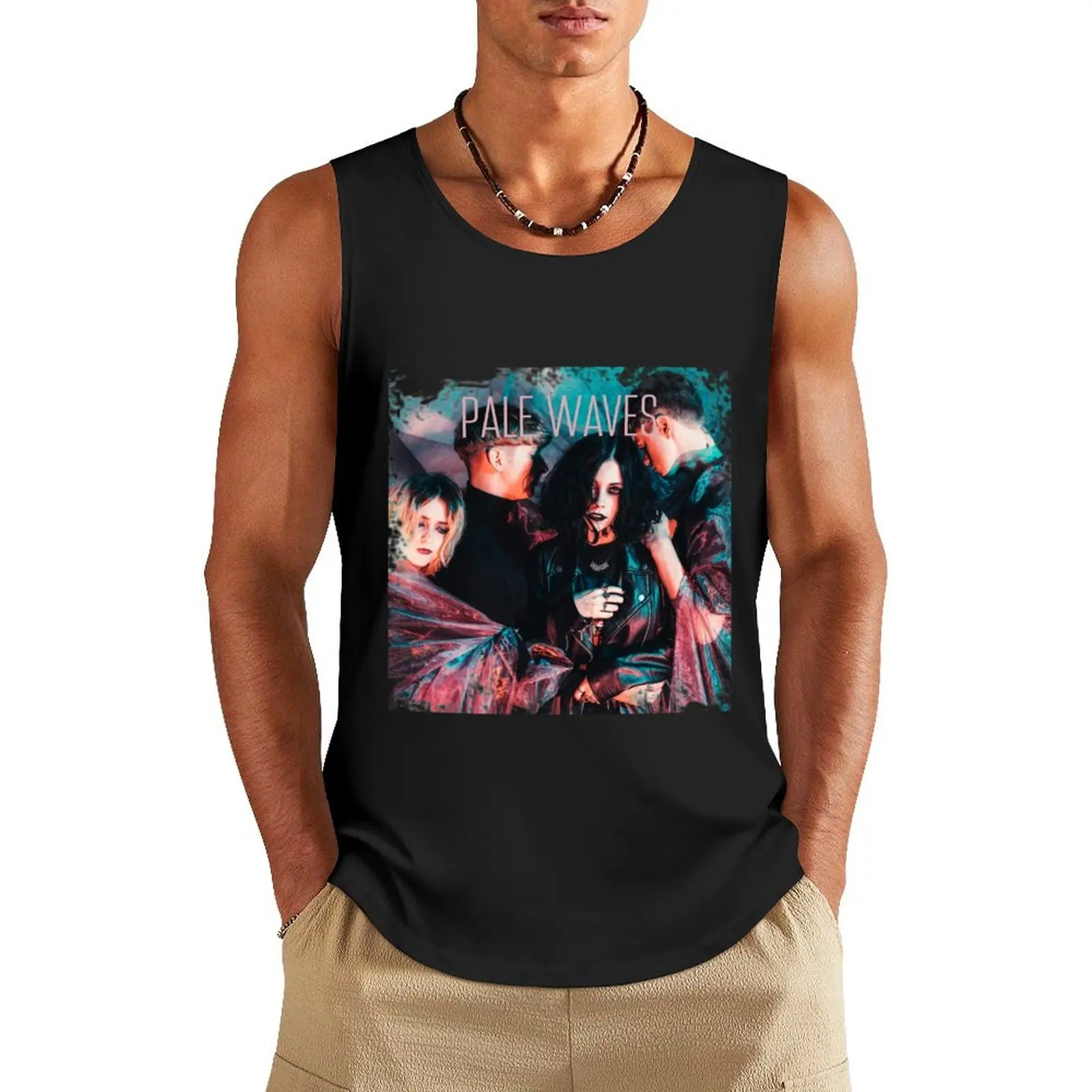 Pale Waves Tank Top T-shirt sports bodybuilding man Sleeveless T-shirt
