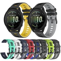 20mm Silicone Strap For Garmin Forerunner 165 Band for Vivoactive 5 3 Venu Sq 2 245 645 Approach S12 S40 Bracelet Watchband