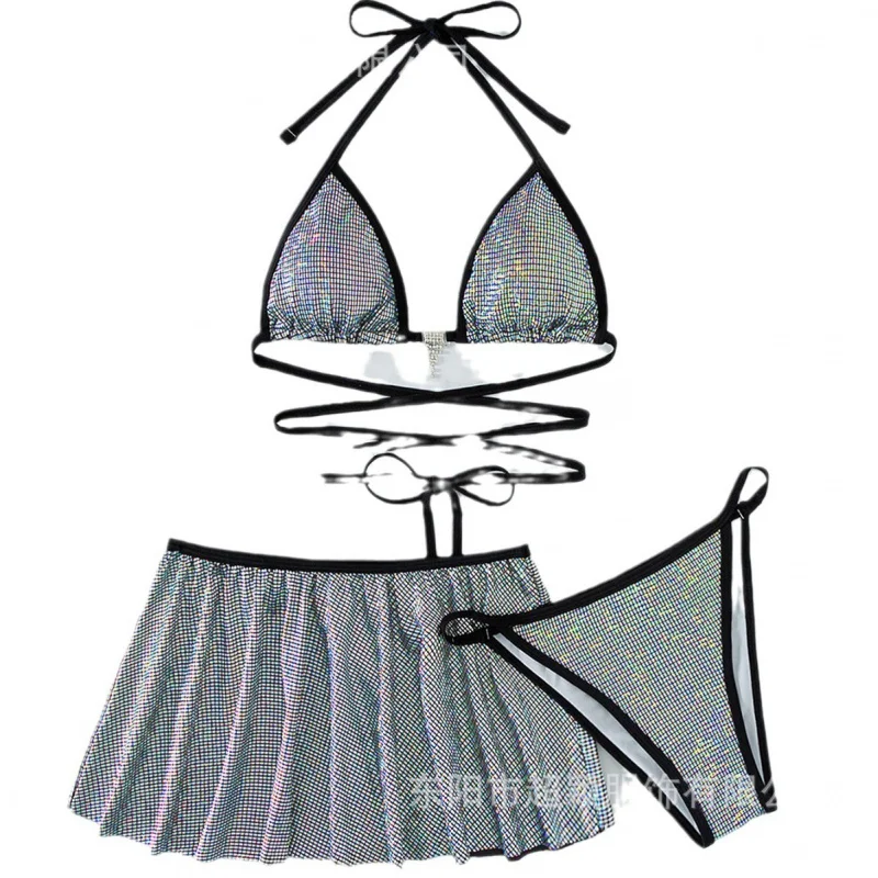 New Hot-Selling Three-Piece Set Special Fabric Sexy Tie Slim Beach Bikini