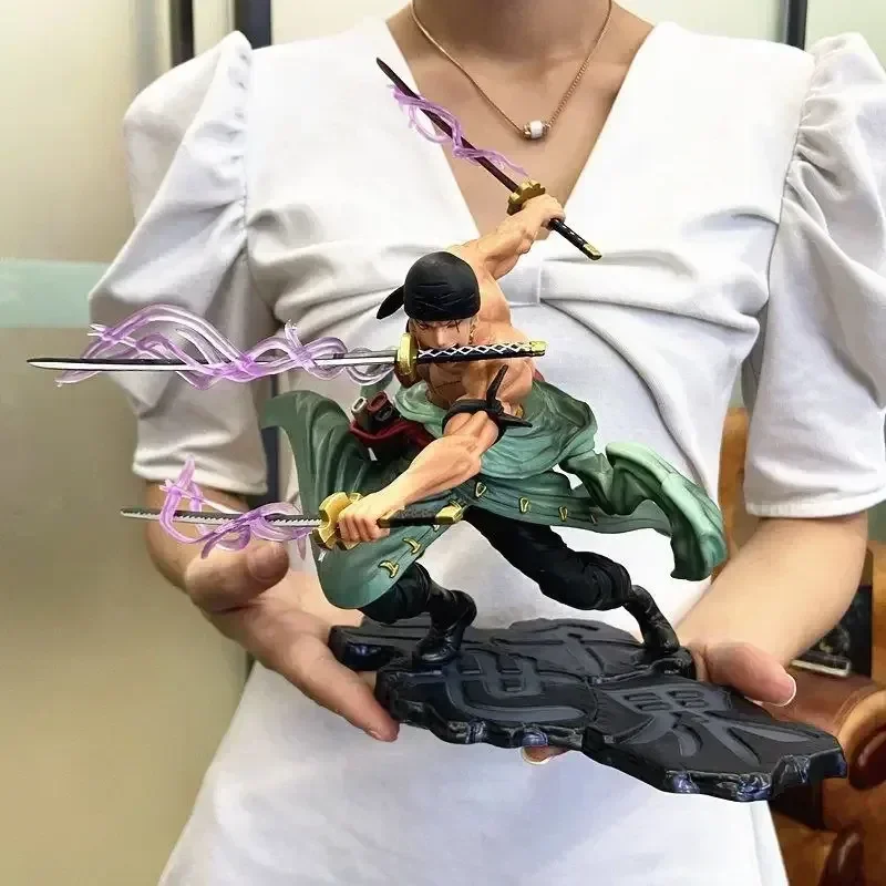 One Piece Three Thousand World Zoro Anime Figures Pop Three-Knife Flow Anime Model Birthday Present Ornaments Collectible Toys