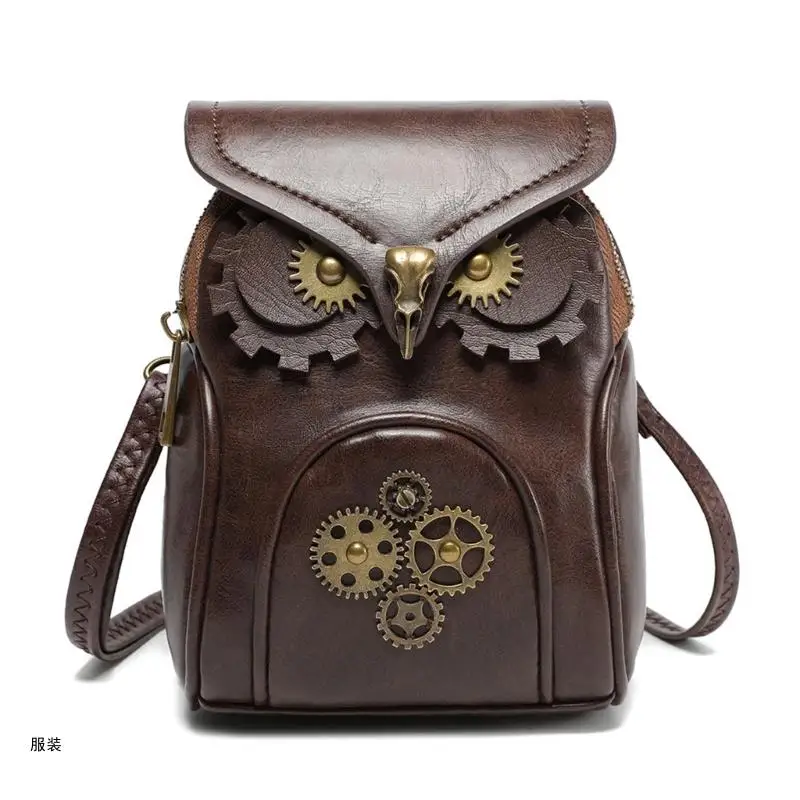 

D0UD Medieval Crossbody Bag for Women Owl Bag PU Shoulder Bag Phone Bag