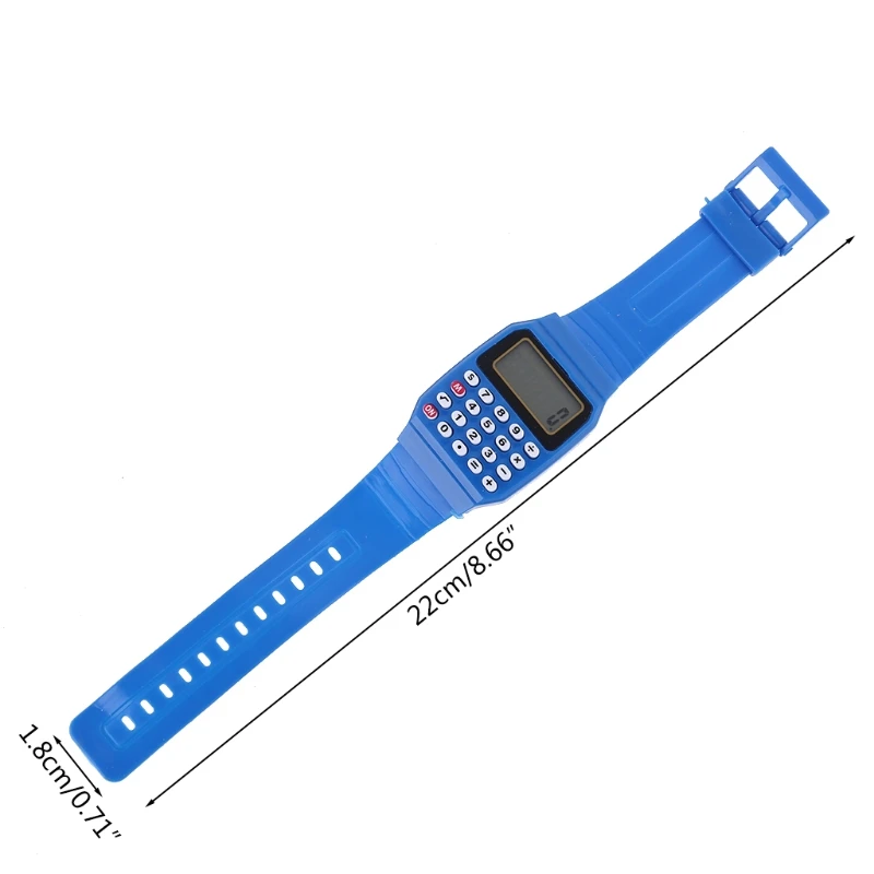 Reloj de pulsera con calculadora electrónica multiusos para niños, fecha de silicona, Fad