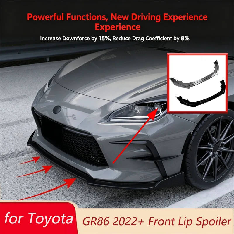 

Front Bumper Lip for Toyota GR86 2022+ Splitter Spoiler Accessories Diffuser Front Blade Guard Protector Cover Body kit Tuning