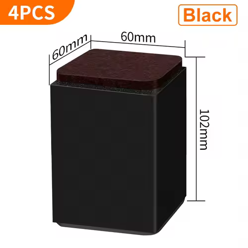 Bed Furniture Square Risers Solid Steel Bed Furniture Post Lifts Protect Floors Anti Scratch Wood and Carpet Surface Heavy Duty - Image 8
