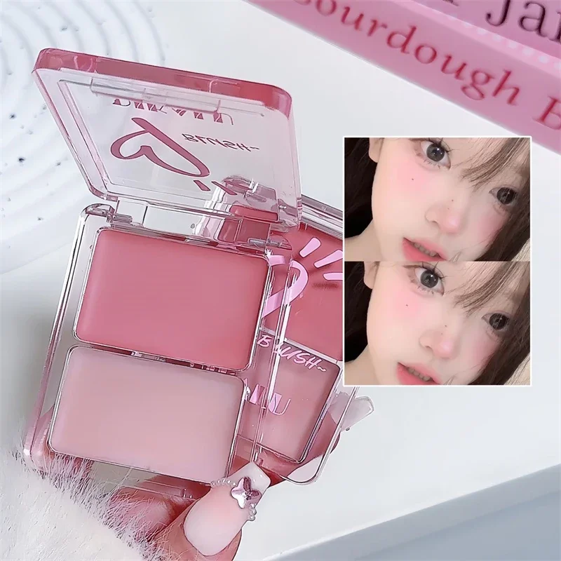 كريم الخوخ الخفيف أحمر الخدود المائي الحليب الوردي كريم طبيعي لون الخد سطع مقاوم للماء الكنتوري لوحة أحمر الخدود البرتقالية ماكياج الوجه #6