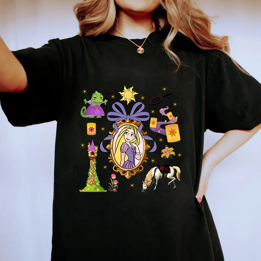 Princesses Belle Rapunzel Tiana Iron on Transfers Heat Press Stickers for Clothes Thermal Patches - Image 2
