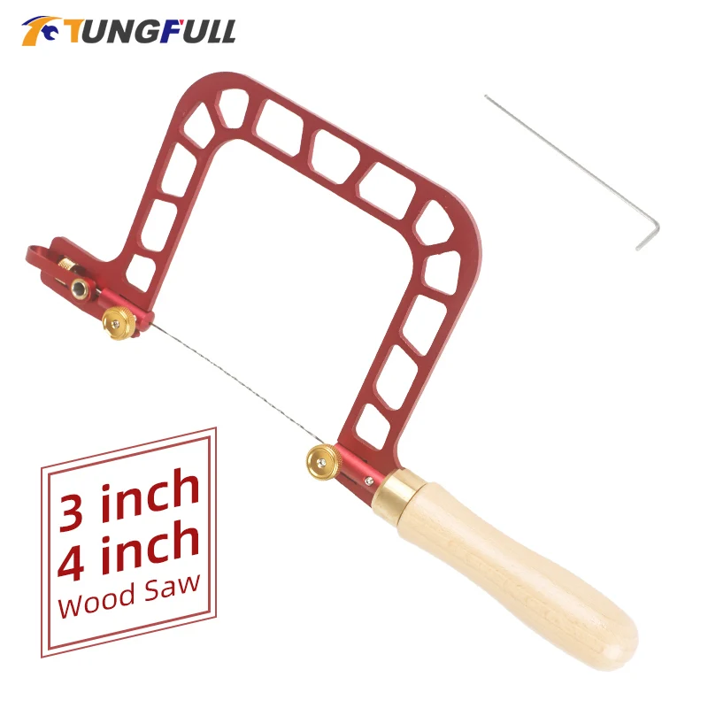 Coping Saw for Wood Cutting Wire Saw for Wood with Diamond Wire Jigsaws Wire Frame Fret Saw for Jade Stone Ceramic Wood PVC