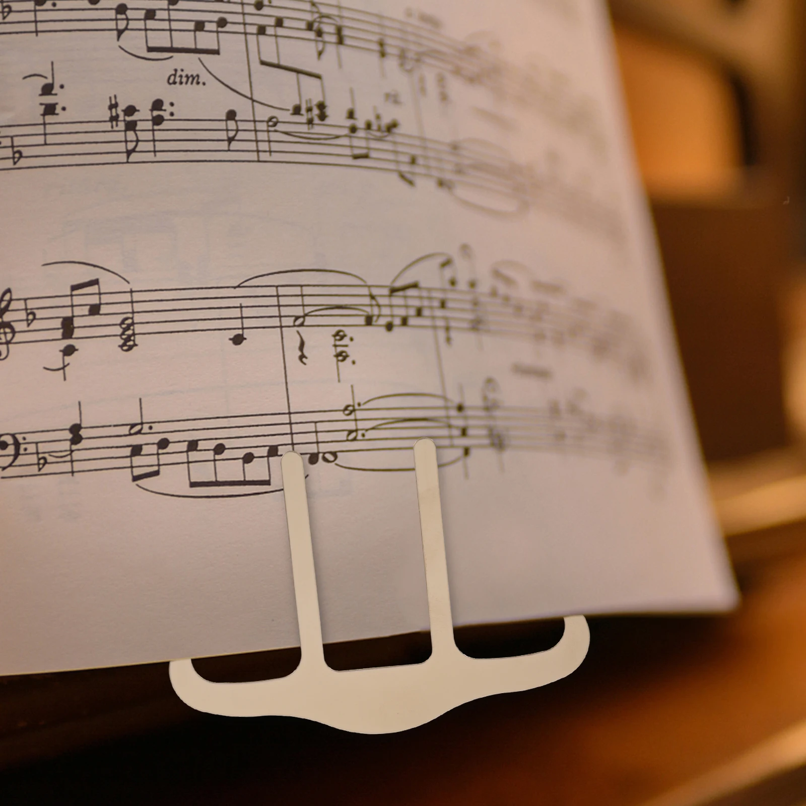 

2 Pcs Piano Score Clip Music Book Musical Instrument Paper Clips Page Holder Metal for