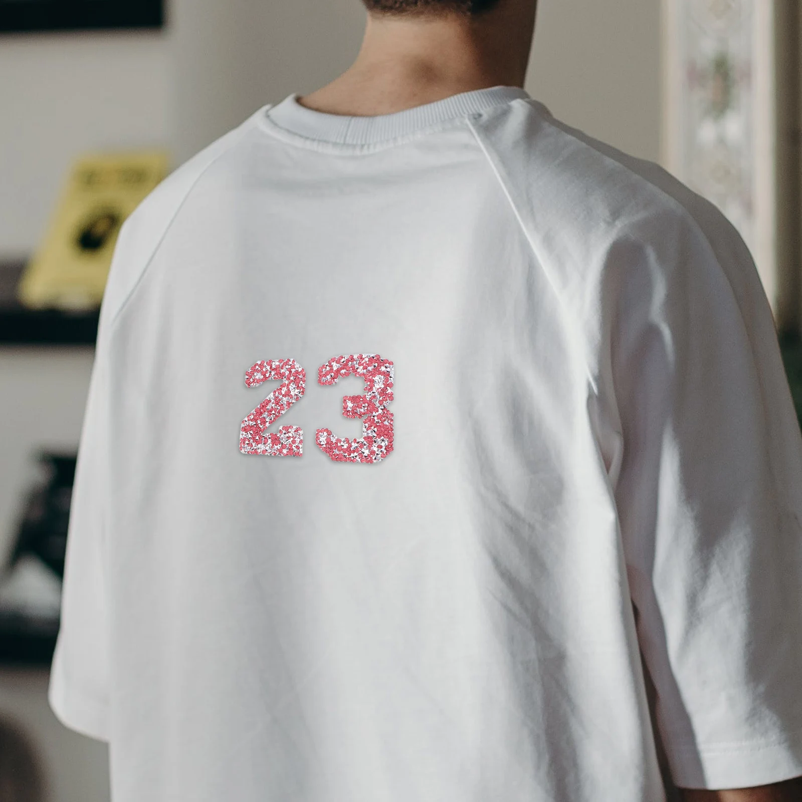 10pcs Transfer Clothing Diy Patch Rhinestones Gems Clothes DIY Iron Appliques Resin Creative Number Patches Washable