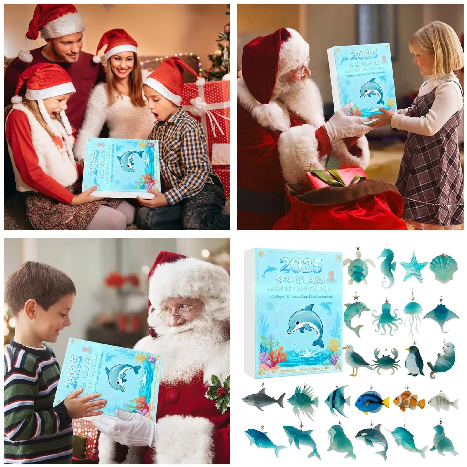 Sand Timer for Kids 30 Minutes Children's Ocean Advent Calendar Christmas 2025 Countdown Advent 1 Hour Sand Timer for Kids