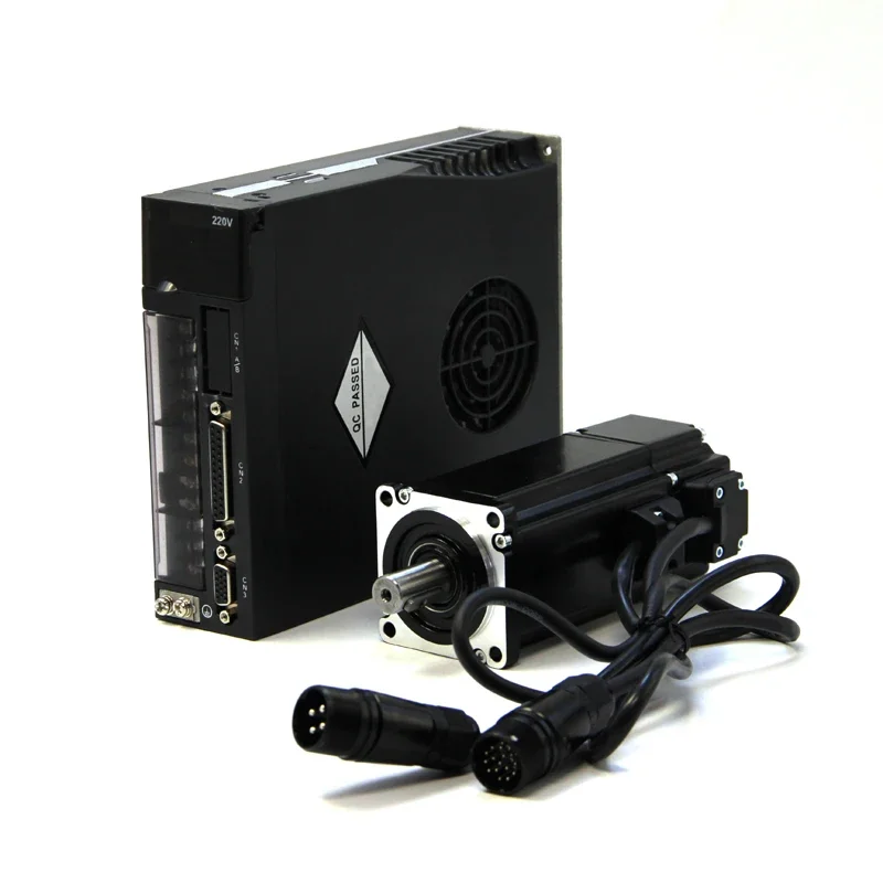 40/60/80/90/110/130 Flange Series 220V Servo Motor com Driver de Servo Motor e Cabo Codificador, Kit de Controlador CNC para CNC