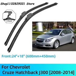 For Chevrolet Cruze Hatchback J300 Front Rear Wiper Blades Brushes Cutter Accessories J U Hook 2008-2014 2009 2010 2011 2012