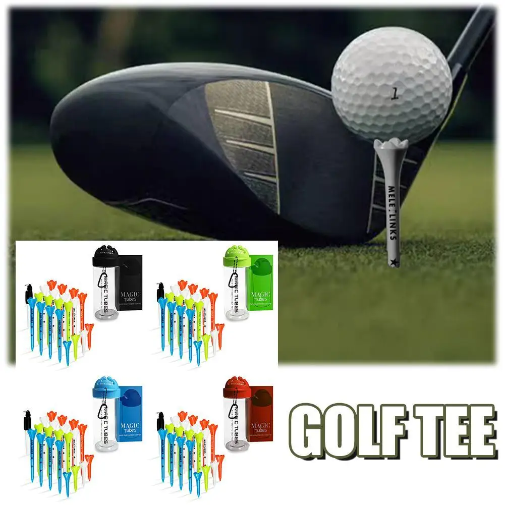 Golf Tee With Tri-button Design Long-lasting Golf Tee Colorful Short Plastic Golf Tees Set For Professional Training Practice