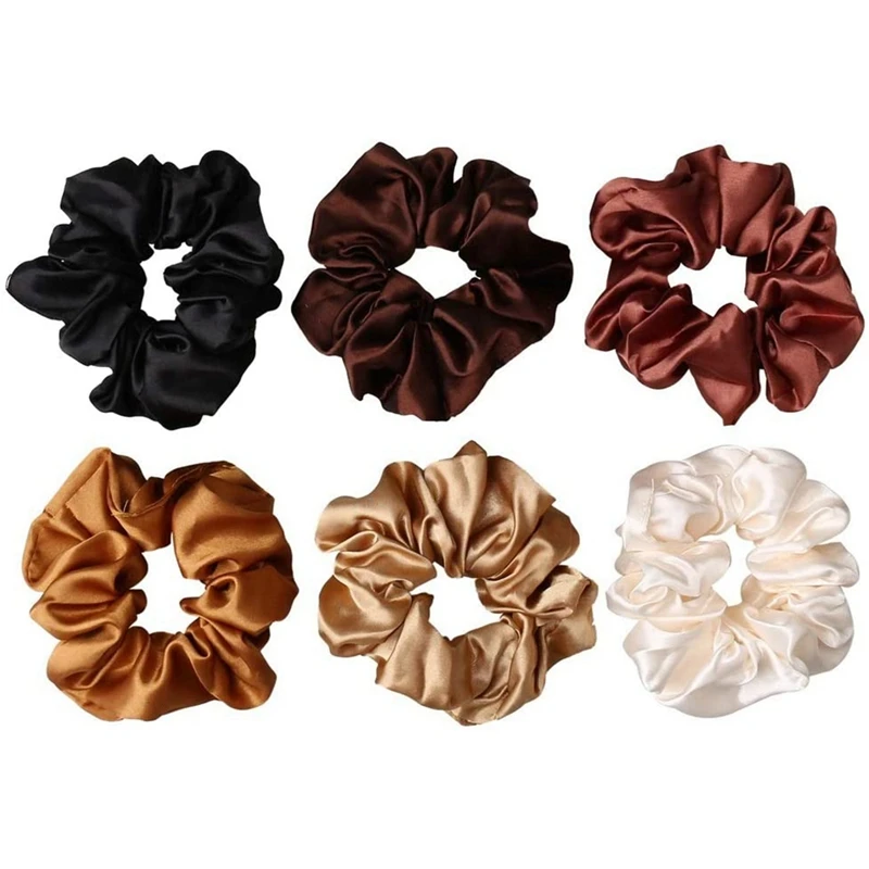 

12 Pieces Of Hair Accessories, Stretch Satin Hair Accessories, Hair Band, Rope Hair, Girls And Women's Hair Accessories