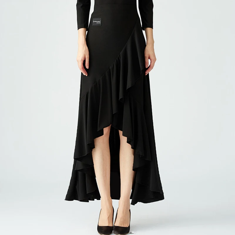 2025 Waltz Dance Modern Ballroom Dance Skirts Women Irregular Skirts Ladies Standard Competition Ballroom Practice Wear DN21023