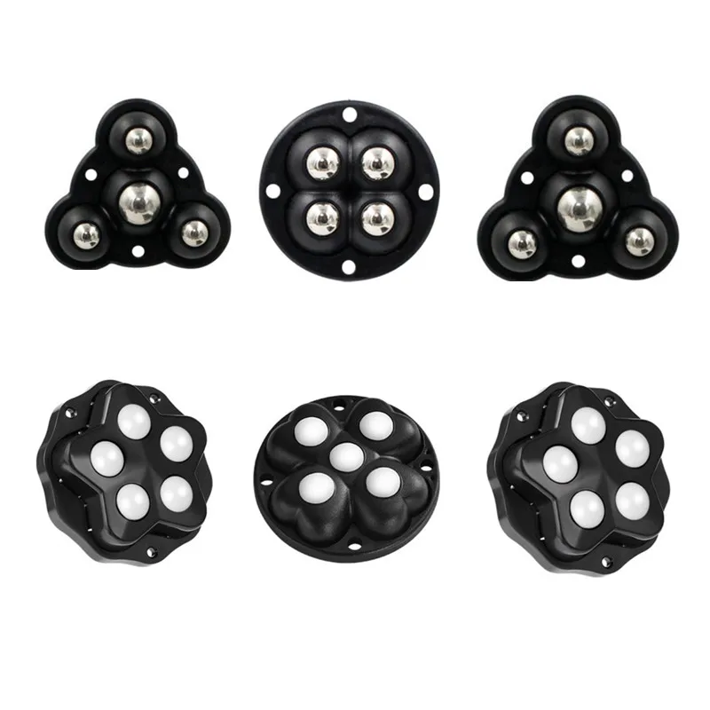 4Pcs Self Adhesive Caster Wheels Super Load-bearing 2/5 Beads Universal 360° Rotating Wheels For Home Appliances Storage Boxes