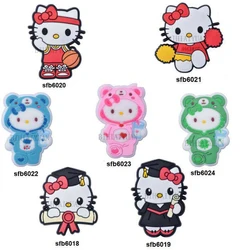 10pcs Hello kitty focal Silicone beads Teether Jewelry Beads Food Grade For pen Pacifier Chain