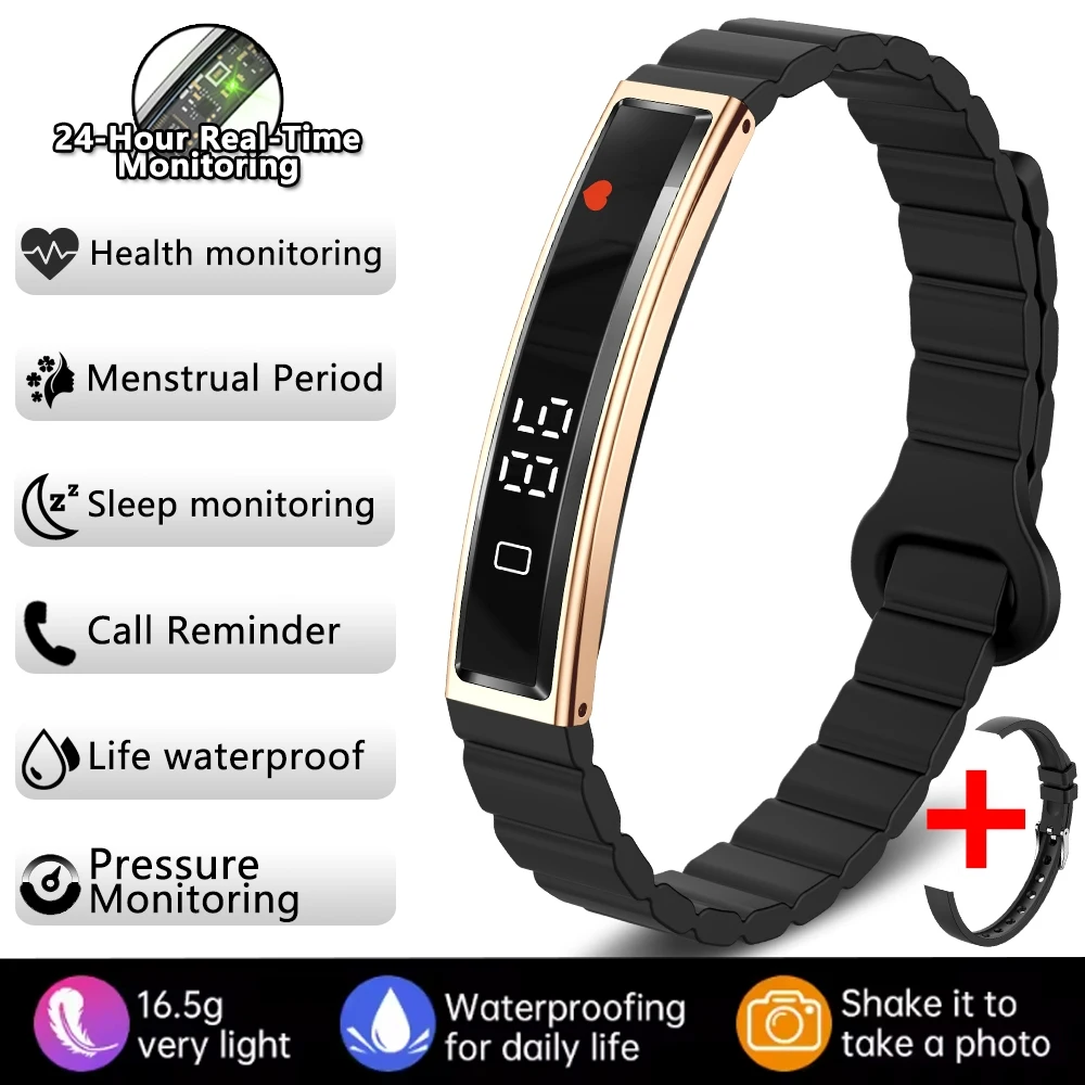 2026 Nieuwe Mode Vrouwen Slimme Armband Sportmodus Fitness Tracker Hartslag Gezondheid Monitoring IP68 Waterdicht Smart Horloge Mannen