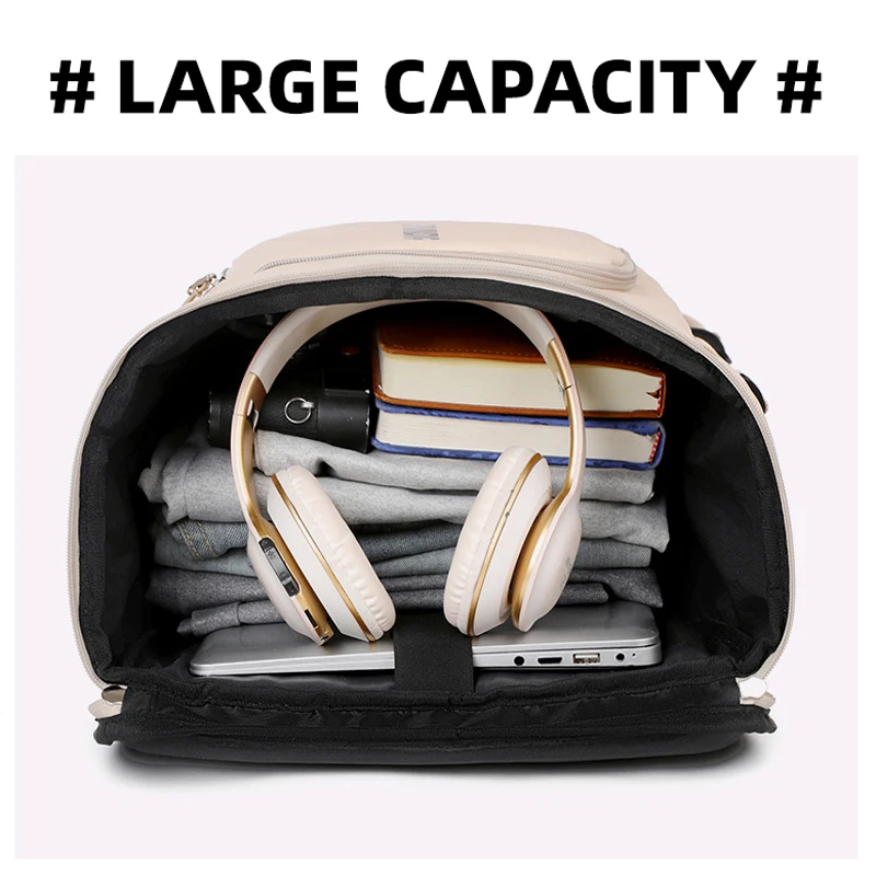 Zaino unisex con apertura grande con scomparto per scarpe indipendente Borsa a tracolla da basket per sport all'aria aperta casual multitasche