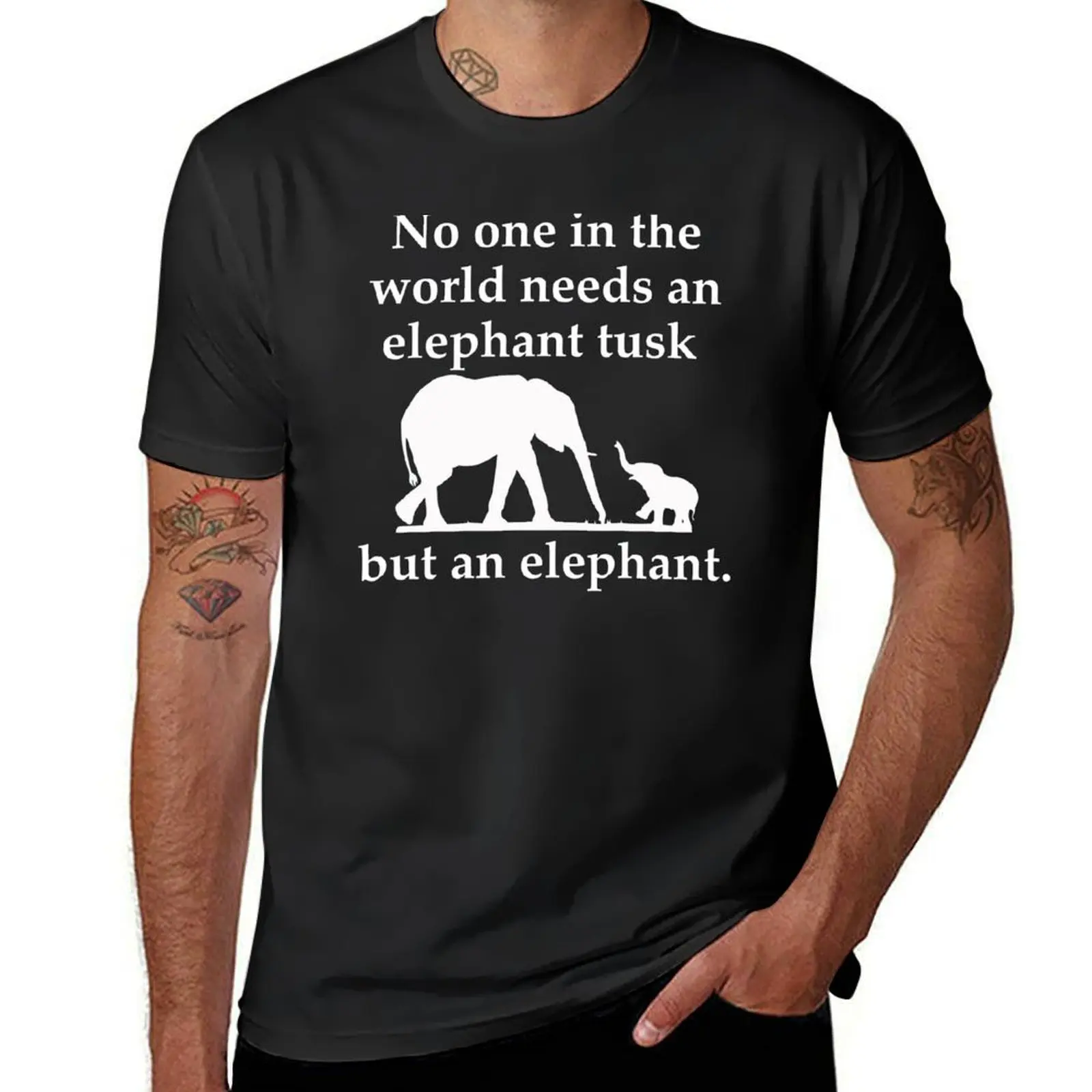 

Elephant tusk T-Shirt graphic tee shirt graphic t shirt vintage cheap stuff customs design your own Men's cotton t-shirt