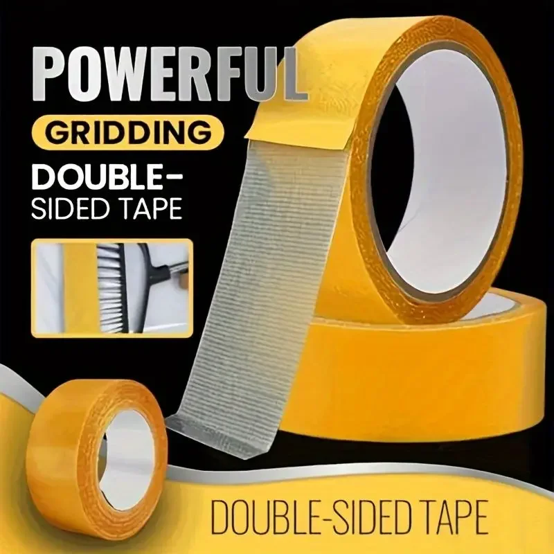 5/20m Double Sided Powerful Adhesive Fixation Double Sided Tape Heavy Duty Translucent Mesh Waterproof Traceless Powerful Tape