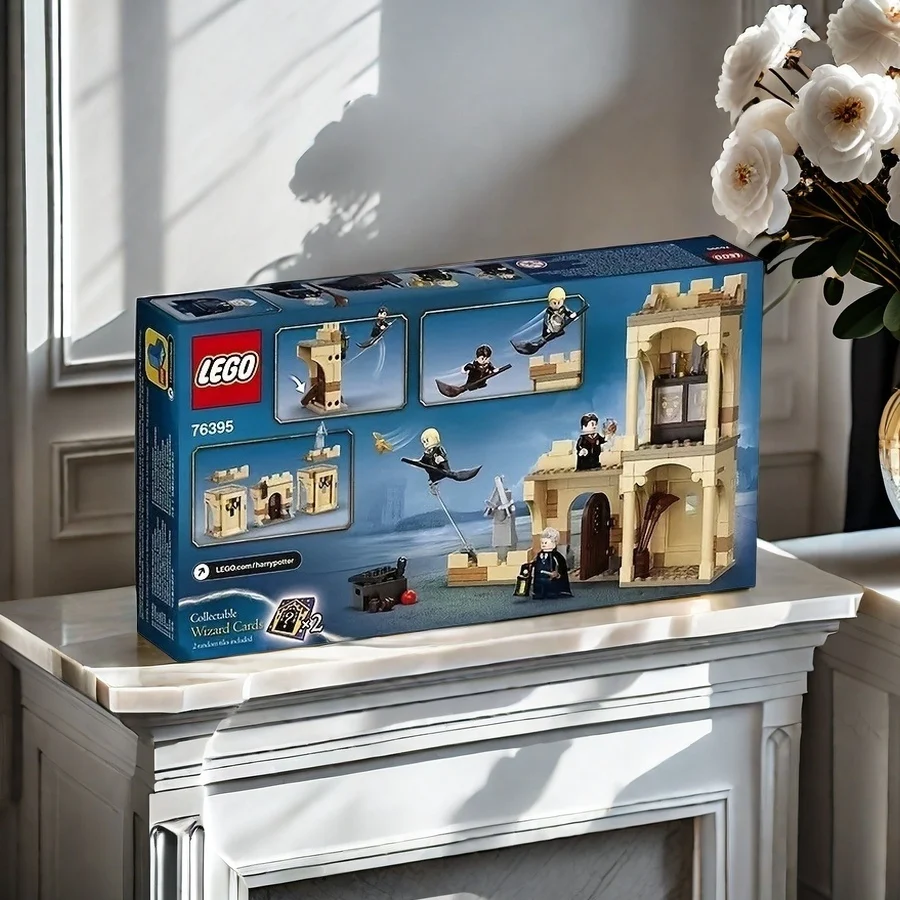 76395 LEGO set includes an exclusive gold Quirrell Professor mini doll and 2 random wizard cards for children to collect