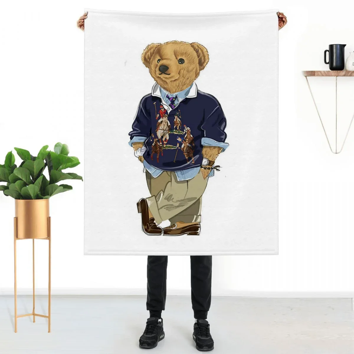 The BEAR Throws Blankets Children's Blanket Home and Decoration Throw Bed Sofa Knee Custom Anime Fluffy Soft Luxury Cute