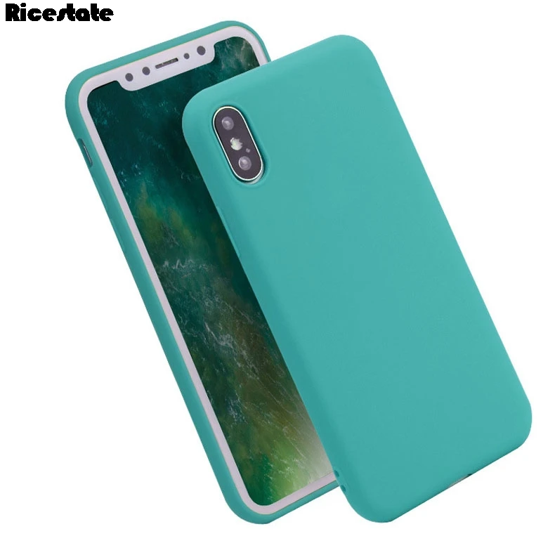 Ricesestate Fall für iPhone x xr xs max matt einfarbig Fall für iPhone 10 zehn x xs max xr Abdeckung schützen Haut Silikon Fall – Detail 14