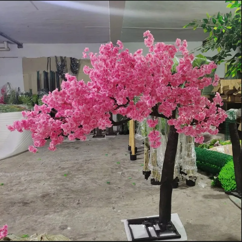 New 2.5M 8FT Tall Huge Artificial Flower Landscape Cherry Tree For Outdoor Garden Wishing Trees Wedding Guide Props Decoration